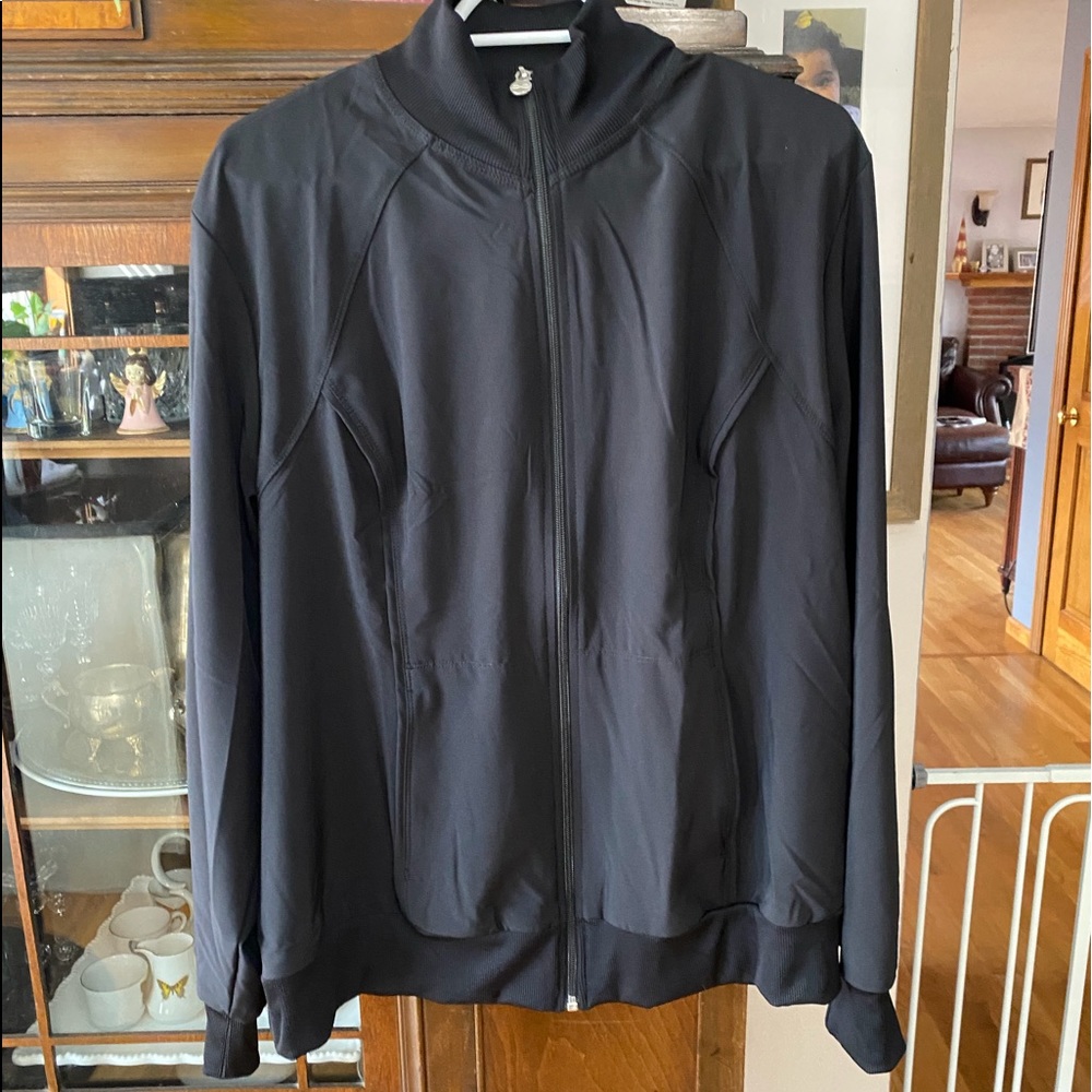 Infinity by Cherokee black scrub jacket